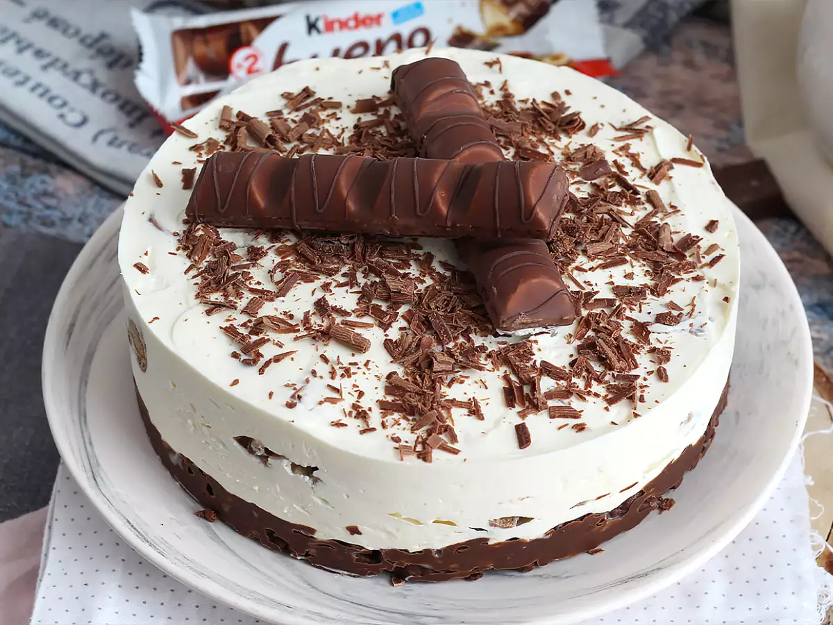 Muhteşem, pişmeyen Kinder Bueno cheesecake - fotoğraf 4