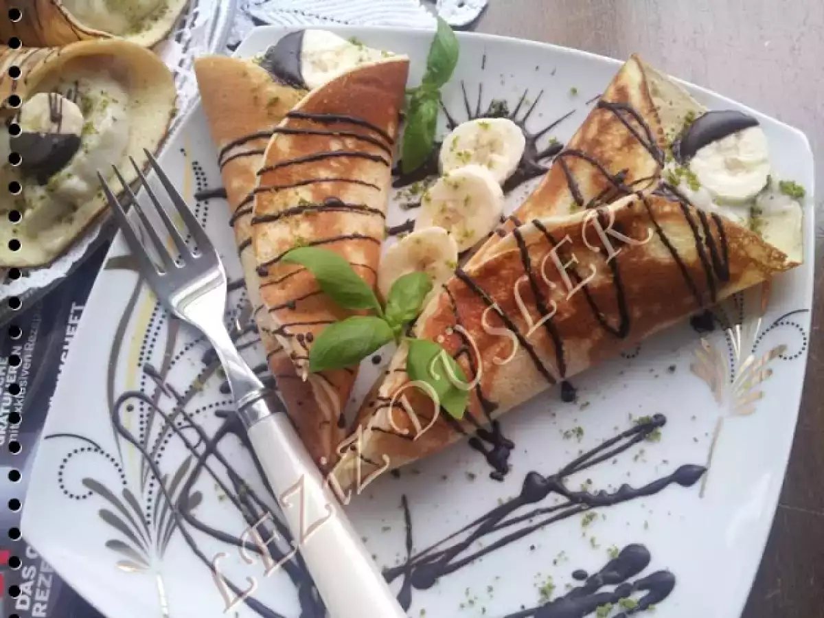 Muz pudingli pancake külahlar