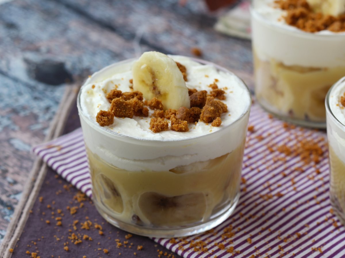 Muz ve karamel hayranları için Banoffee tarzı bardaklar - fotoğraf 2
