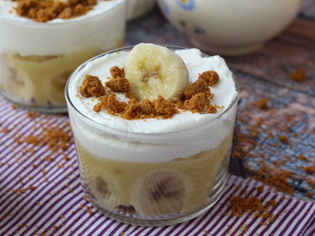 Muz ve karamel hayranları için Banoffee tarzı bardaklar - fotoğraf 4