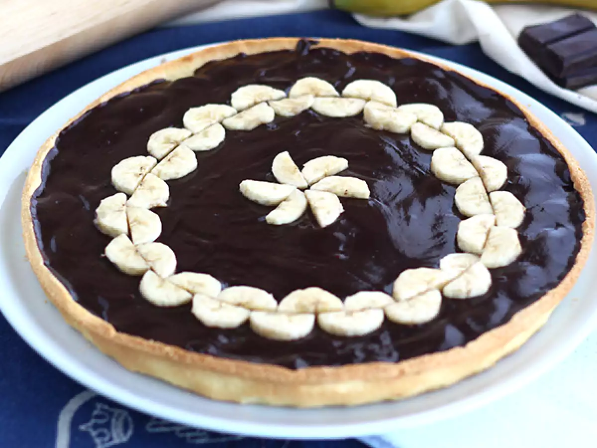 Muzlu ve çikolatalı tart (adım adım)