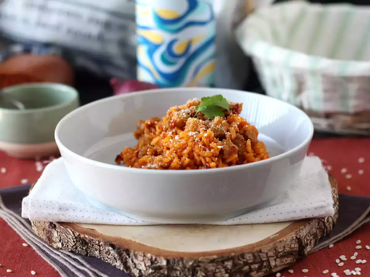 ’Nduja ve sosisli risotto: yoğun aromalı bir İtalyan başlangıç yemeği - fotoğraf 5