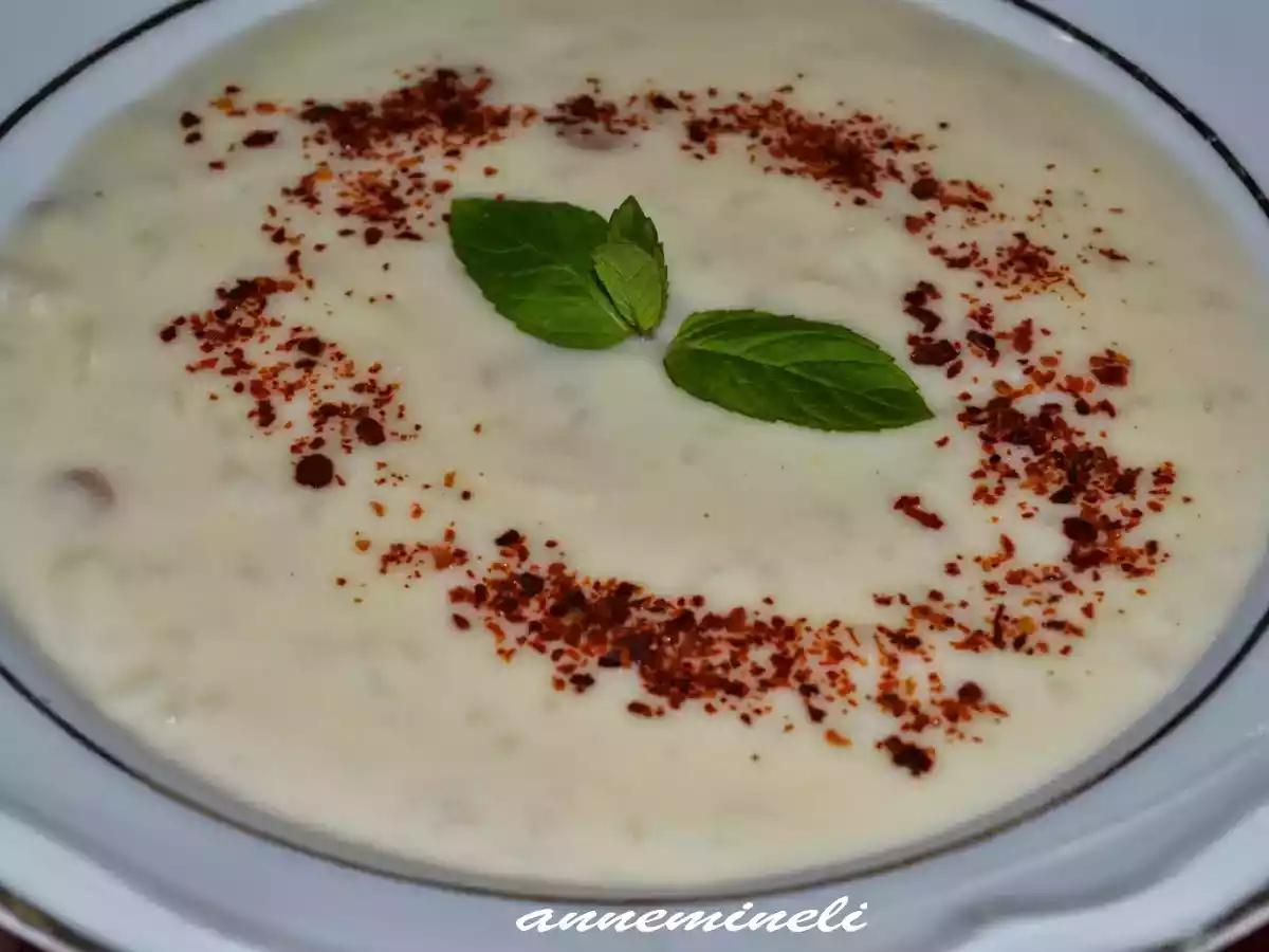 NOHUTLU VE PİRİNÇLİ YOĞURT ÇORBASI