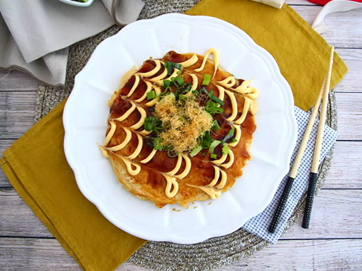 Okonomiyaki - Japon omleti - fotoğraf 3