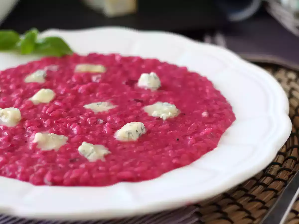 Pancar ve gorgonzola risotto: renk ve yoğun lezzet patlaması - fotoğraf 2