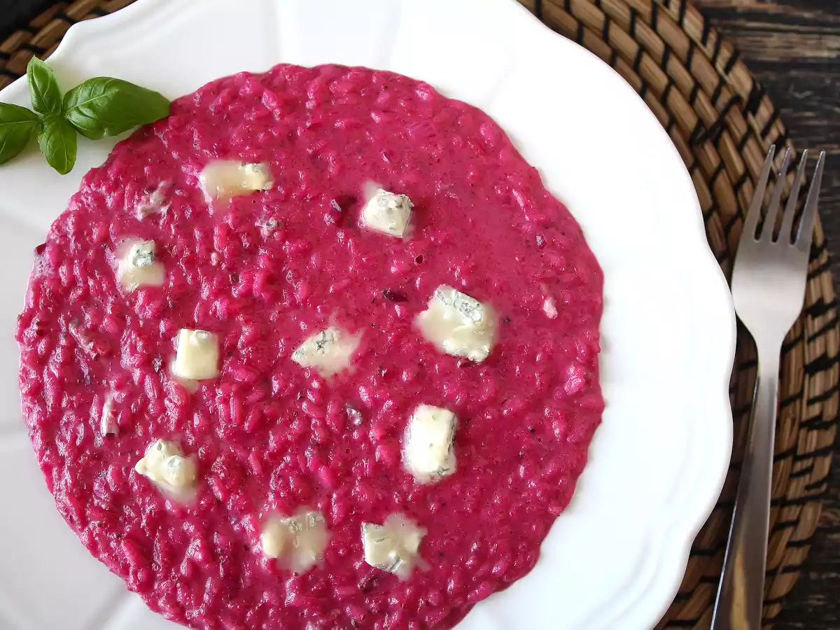 Pancar ve gorgonzola risotto: renk ve yoğun lezzet patlaması - fotoğraf 5