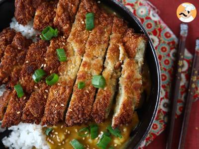 Panko ekmek kırıntıları ile ekmekli patlıcan, katsu tarzı Japon körisi ama vejetaryen - fotoğraf 3