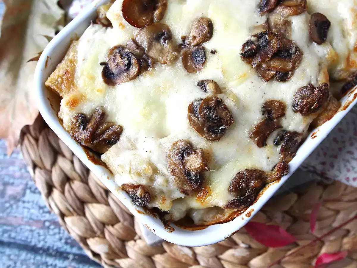 Pasta al forno ai funghi: Sonbahar için mükemmel kremalı ve lifli tarif - fotoğraf 4