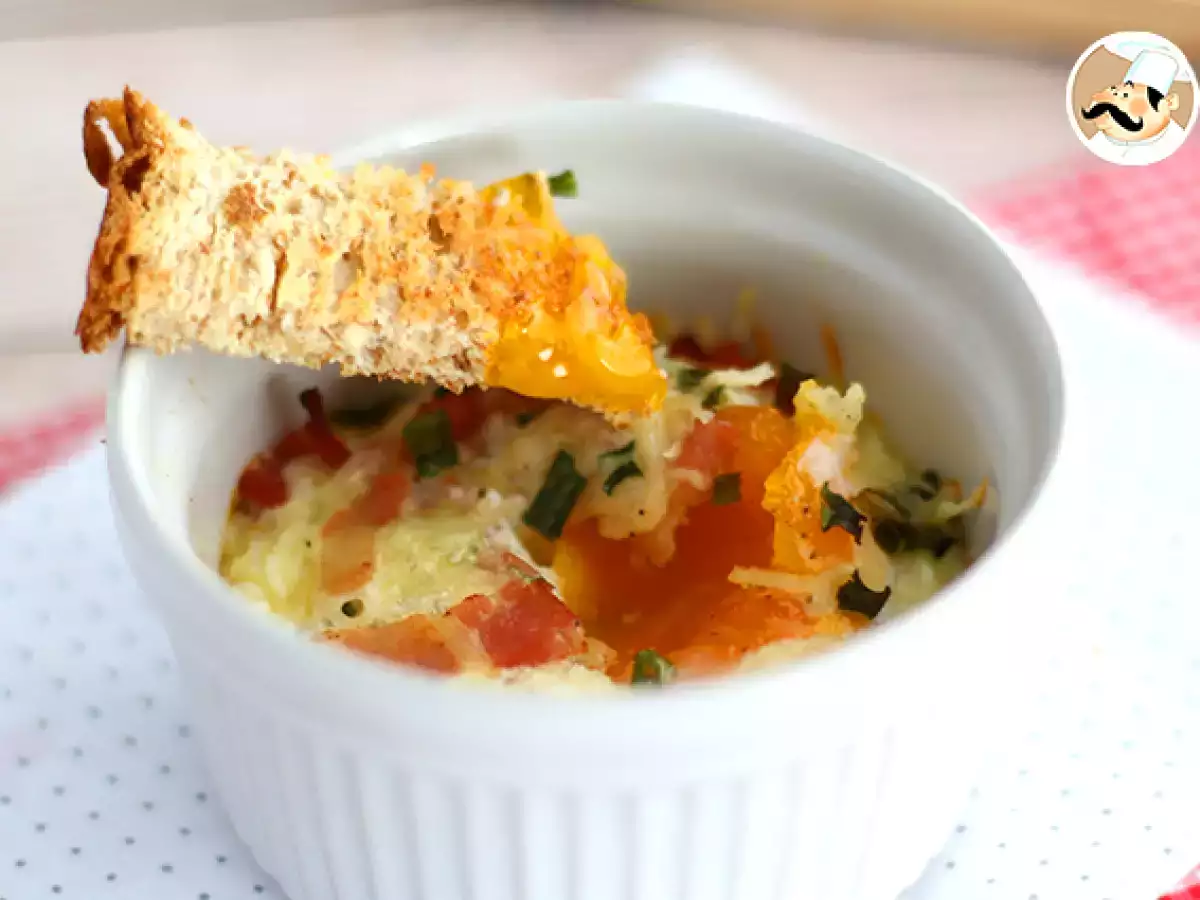 Pastırma ve frenk soğanlı cocotte oeufs, hızlı bir tarif - fotoğraf 4