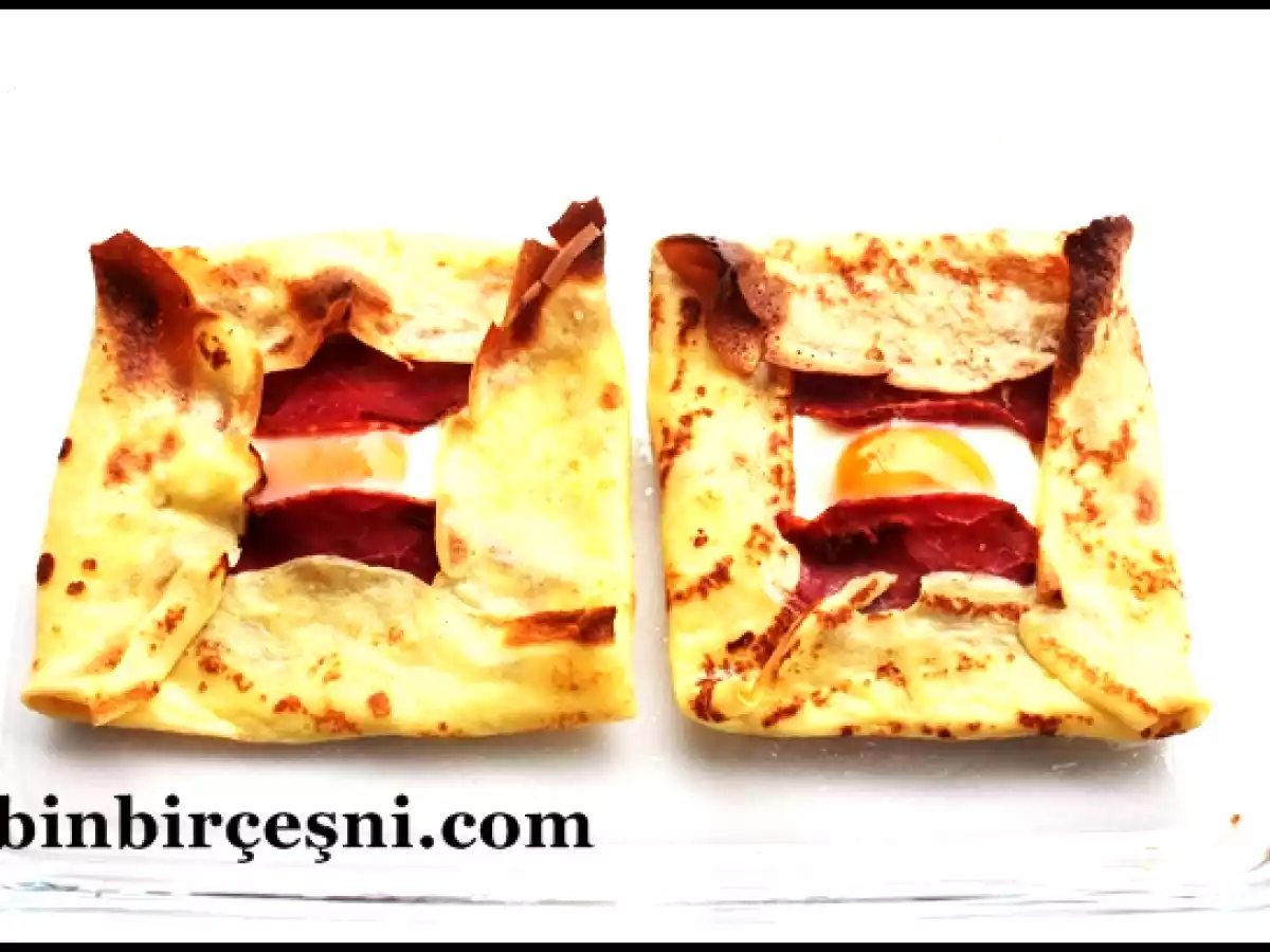 Pastırma ve Yumurtalı Krep Kareleri