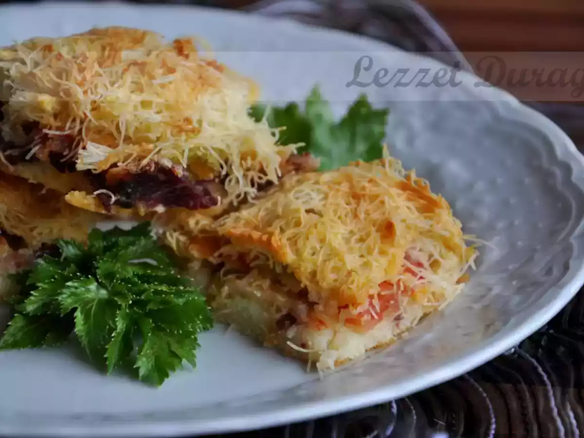 Pastirmalı Kadayıflı Börek