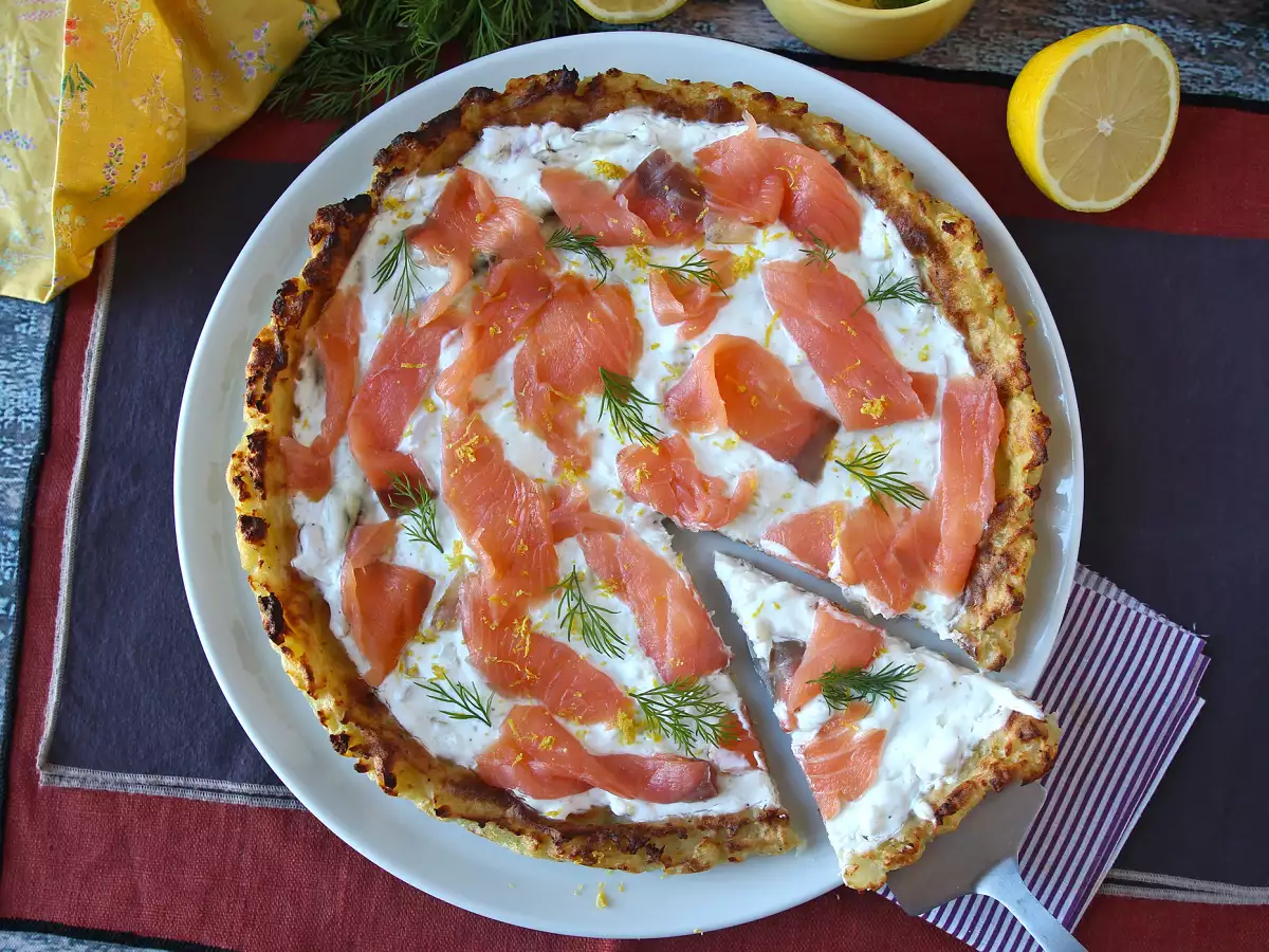 Patates Tabanlı Somon Füme Tart - fotoğraf 7