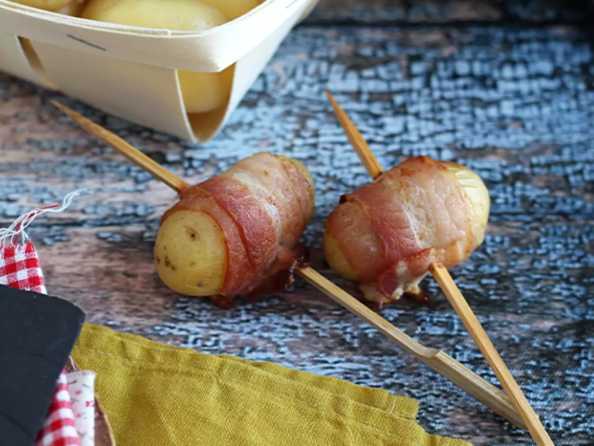 Patatesli ve Füme Baconlı Aperatif Şişler - fotoğraf 2