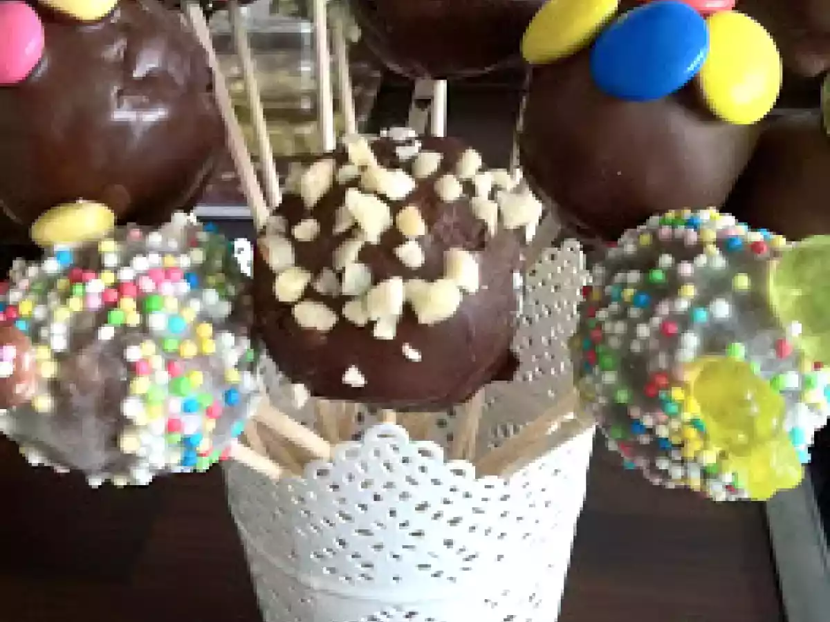 Rengârenk cake popslar - fotoğraf 2