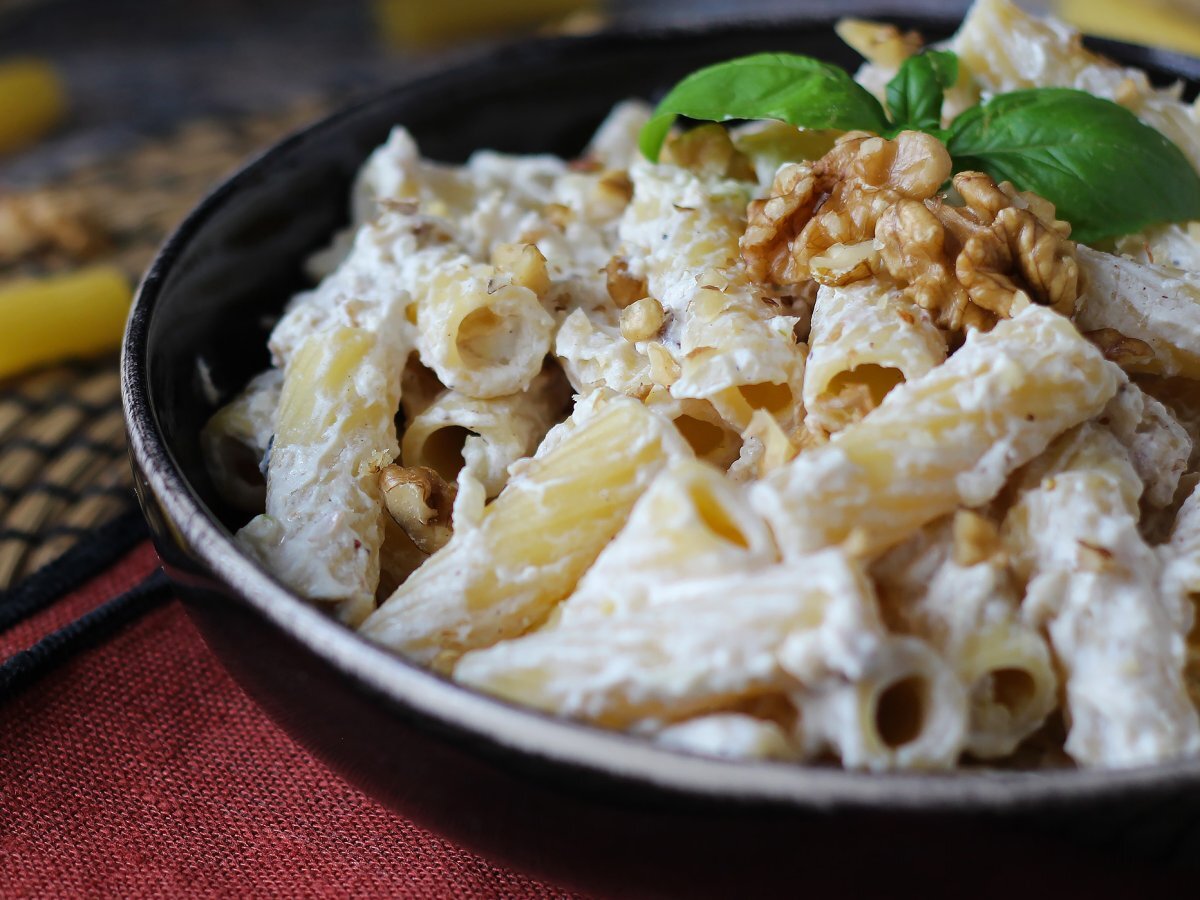 Ricotta ve cevizli makarna: kremsi ve çıtır çıtır - fotoğraf 3
