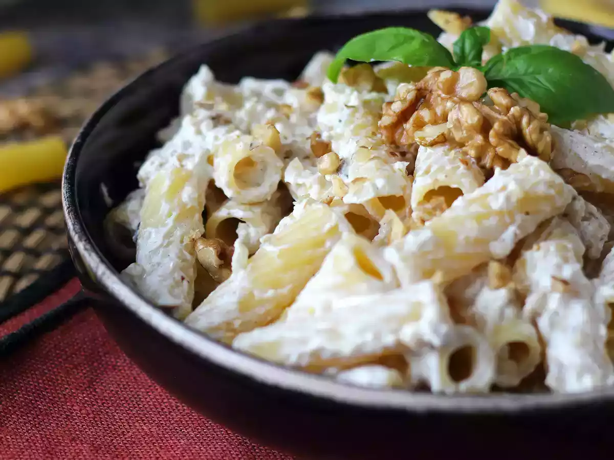 Ricotta ve cevizli makarna: kremsi ve çıtır çıtır - fotoğraf 3