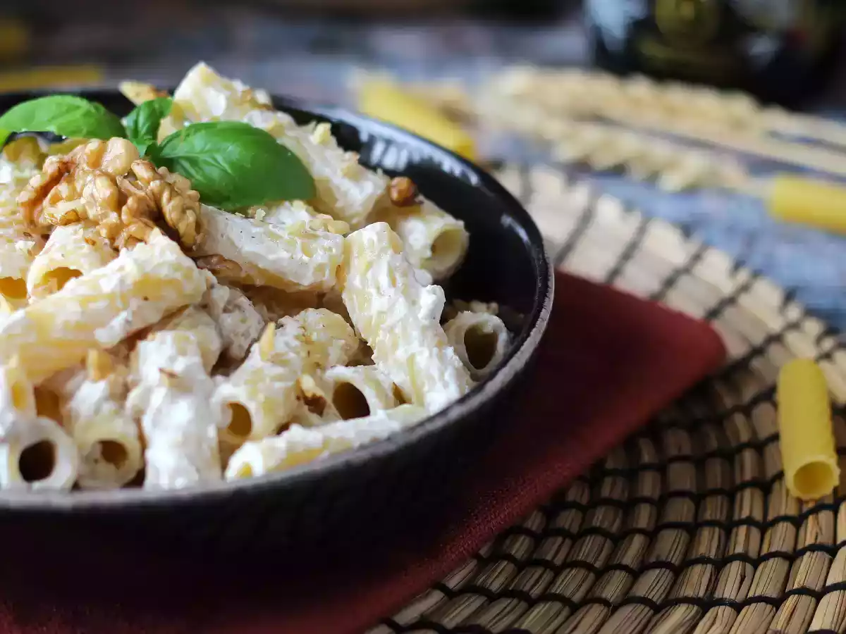 Ricotta ve cevizli makarna: kremsi ve çıtır çıtır - fotoğraf 5