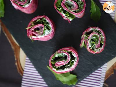 Ricotta ve roka ile pancarlı krep ruloları - fotoğraf 5