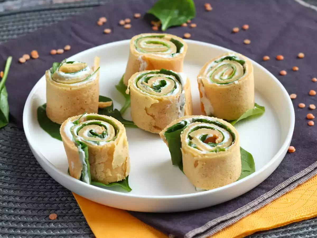 Sadece 2 malzemeli kırmızı mercimekli krep - fotoğraf 2