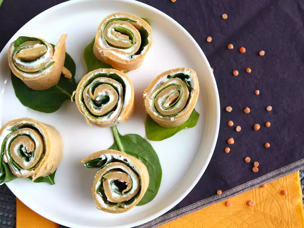 Sadece 2 malzemeli kırmızı mercimekli krep - fotoğraf 3