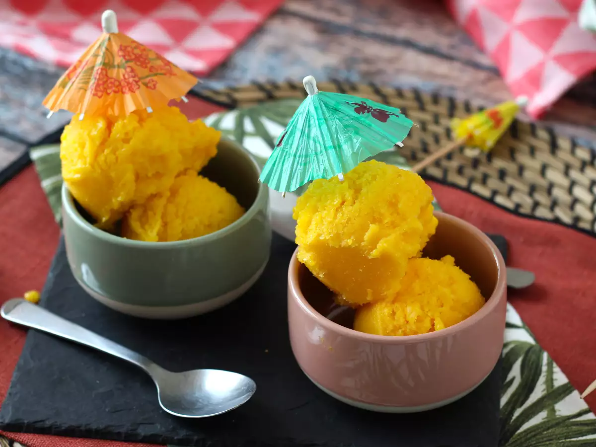 Sadece 3 malzemeli mango ve misket limonu sorbesi, 5 dakikada yemeye hazır! - fotoğraf 7