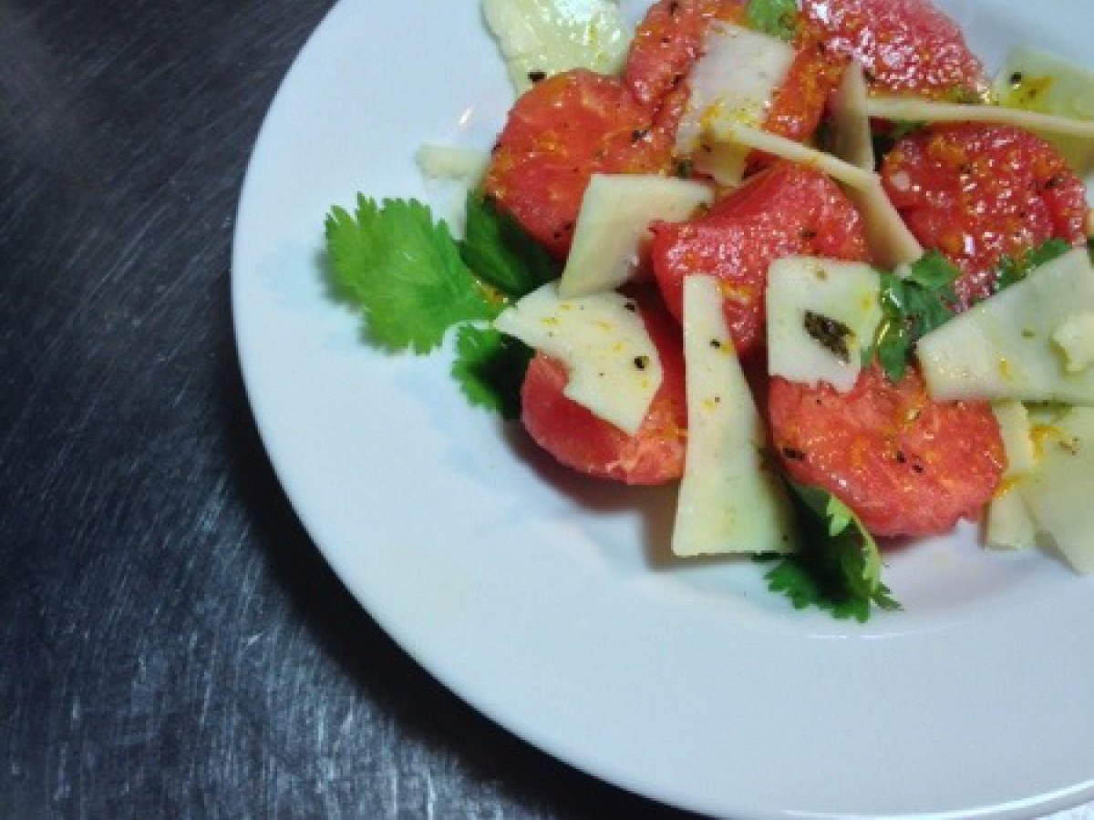 Salata olarak: karpuz & peynir