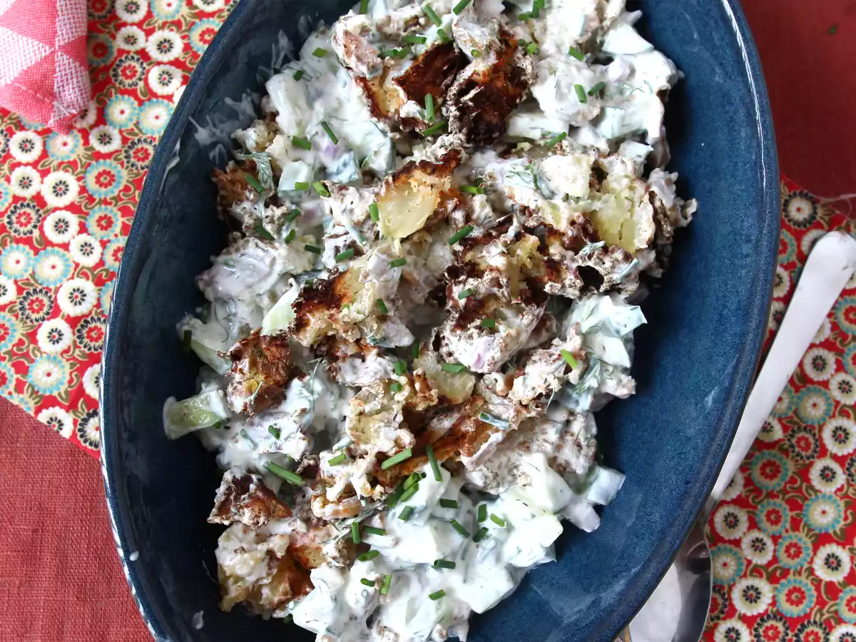 Salatalık ve çıtır patates salatası - fotoğraf 2