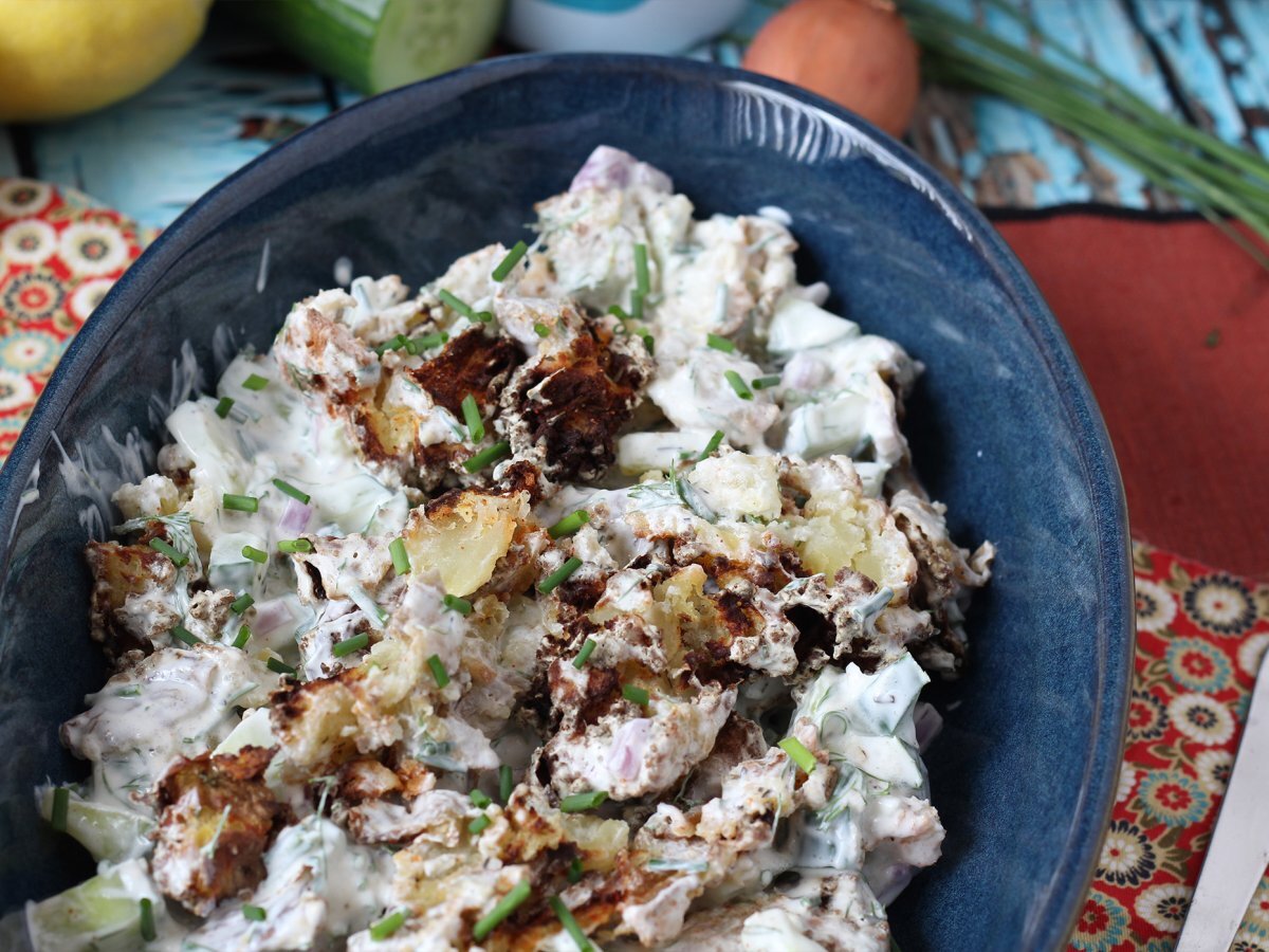 Salatalık ve çıtır patates salatası - fotoğraf 3