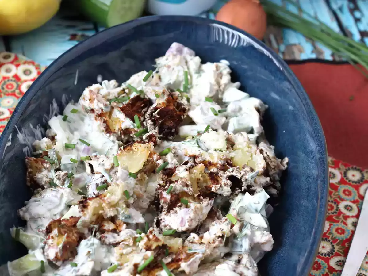Salatalık ve çıtır patates salatası - fotoğraf 3