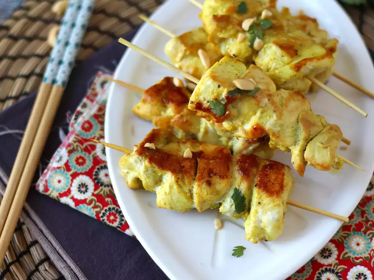 Satay soslu tavuk kebapları, Asya'ya bir mutfak yolculuğu! - fotoğraf 3