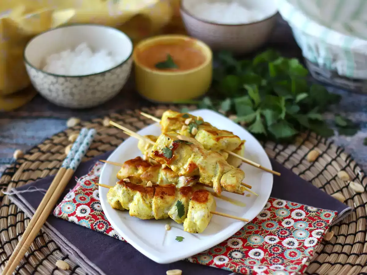 Satay soslu tavuk kebapları, Asya'ya bir mutfak yolculuğu! - fotoğraf 4