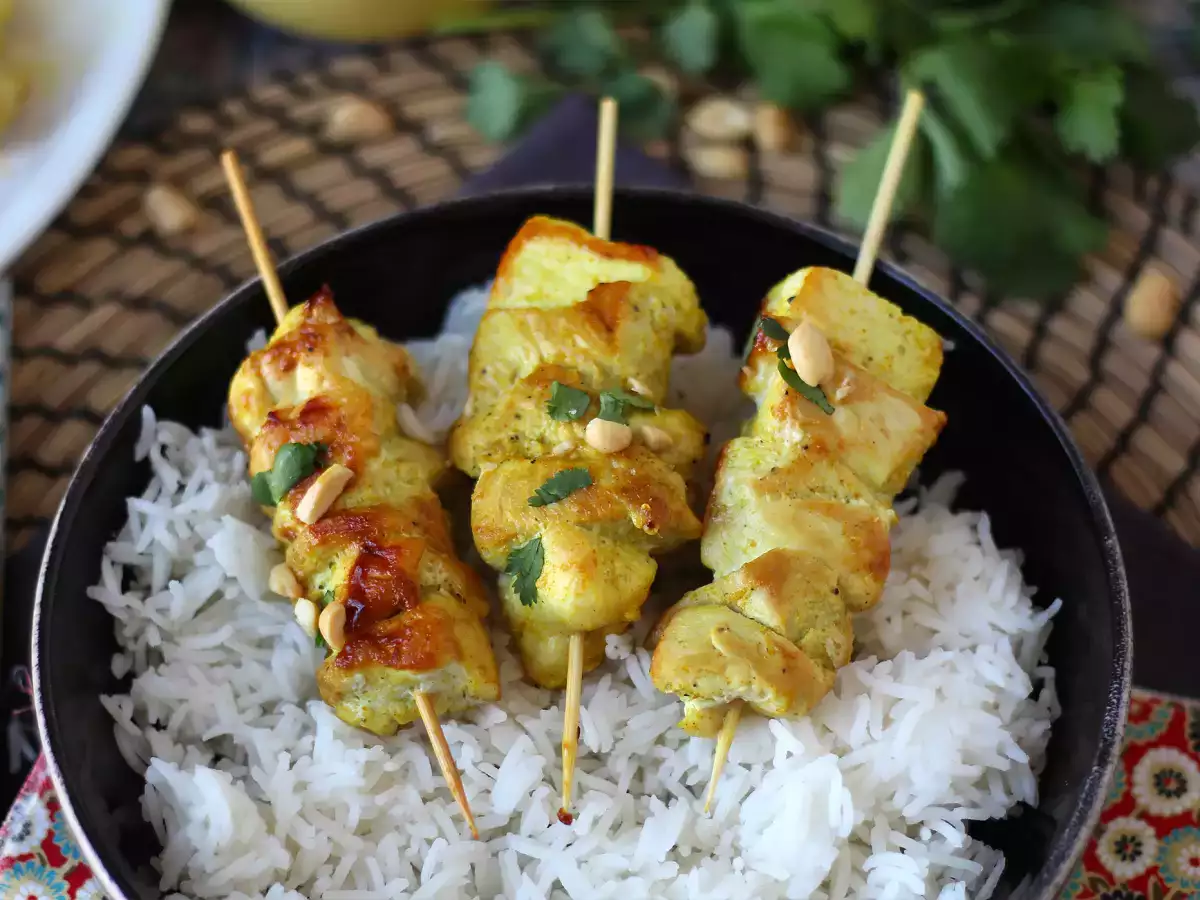 Satay soslu tavuk kebapları, Asya'ya bir mutfak yolculuğu! - fotoğraf 5