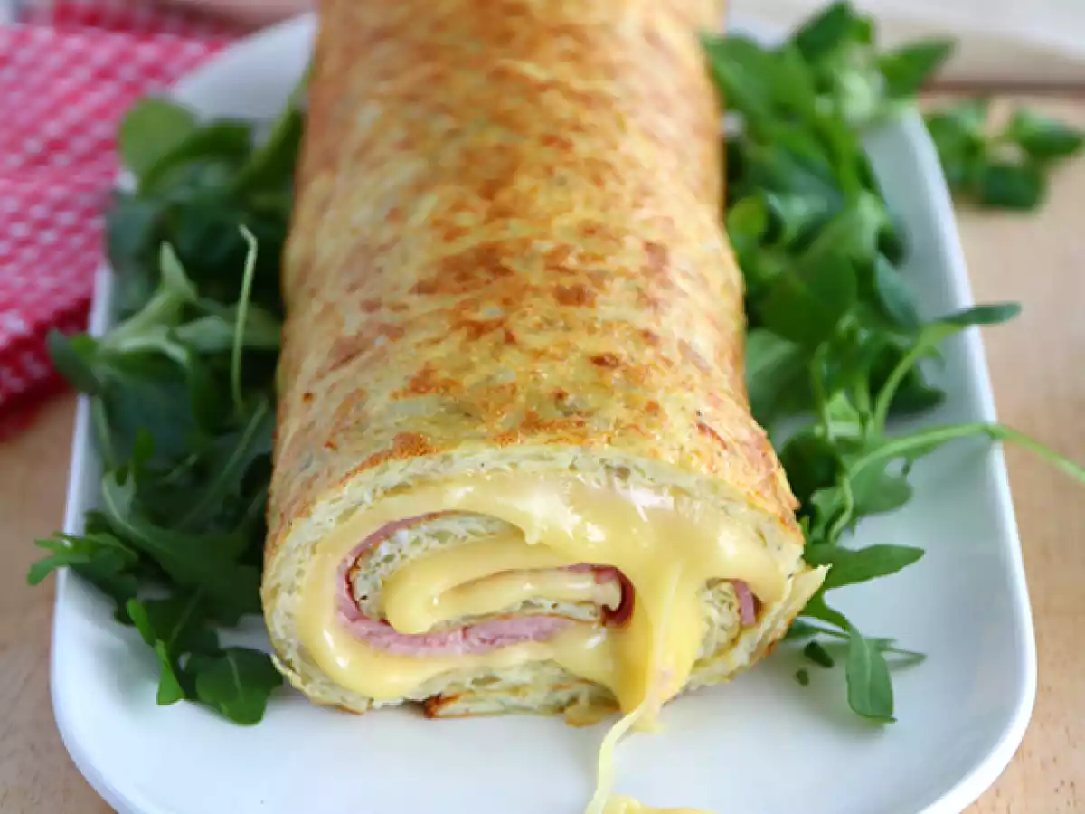 Savoy Raclette peynirli ve jambonlu patates rulosu