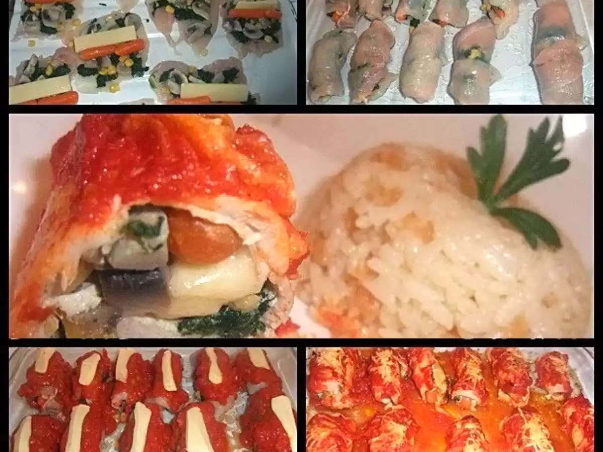 Sebzeli Kaşarlı Tavuk Rulo - fotoğraf 2