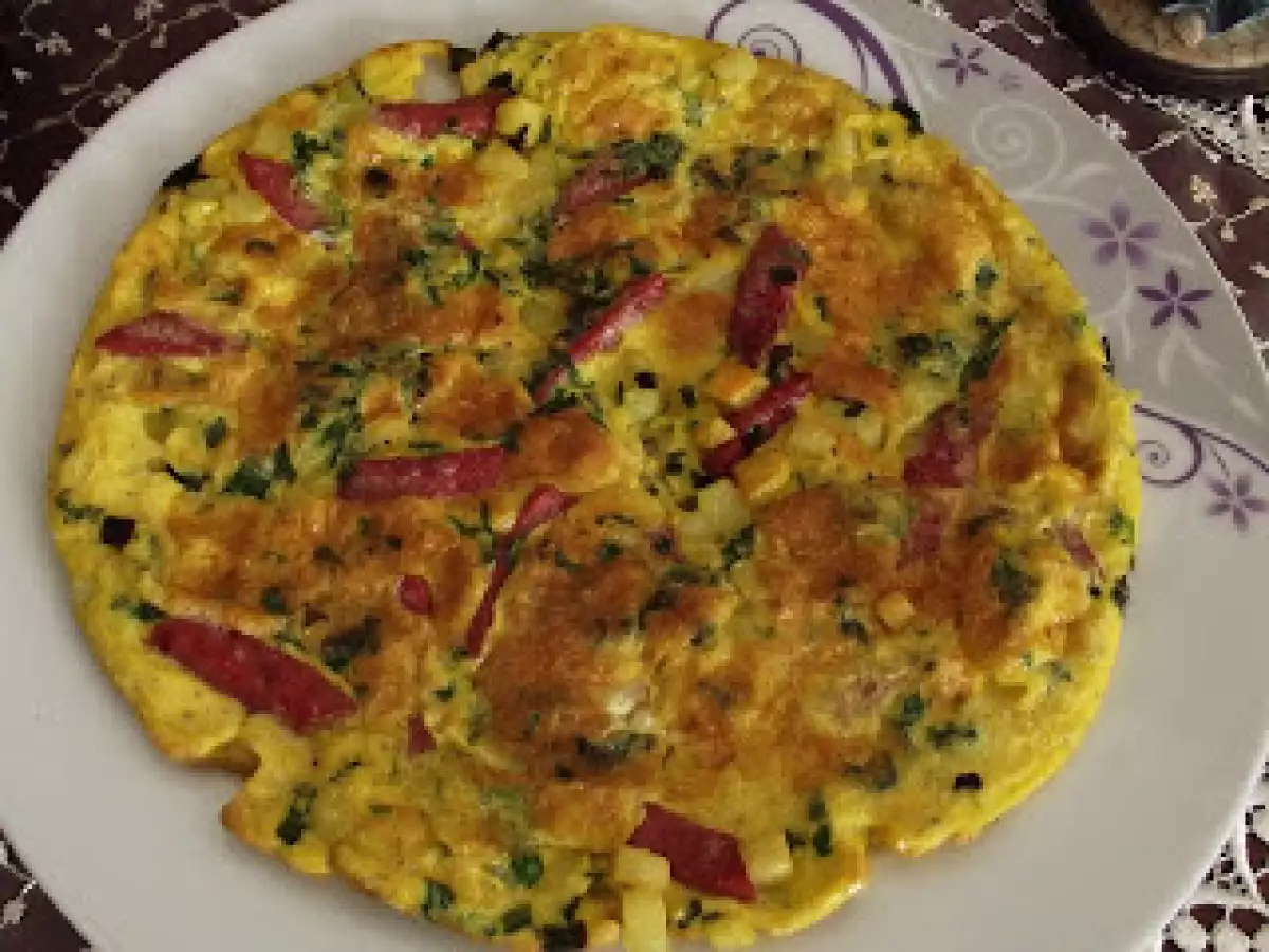 Sebzeli menemen ve çiftlik omlet