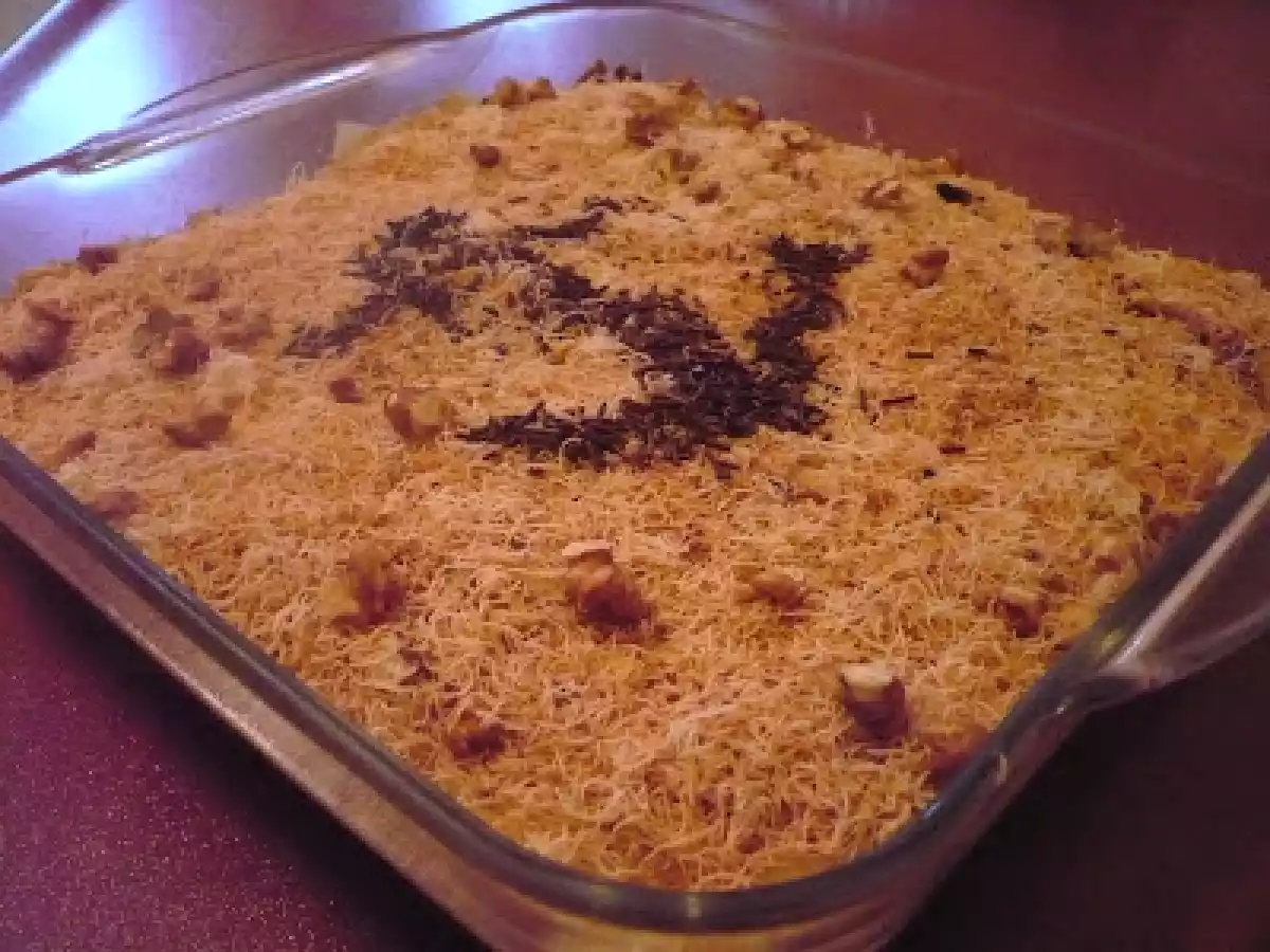 Şerbetli Telkadayıflı Muhallebili Pasta