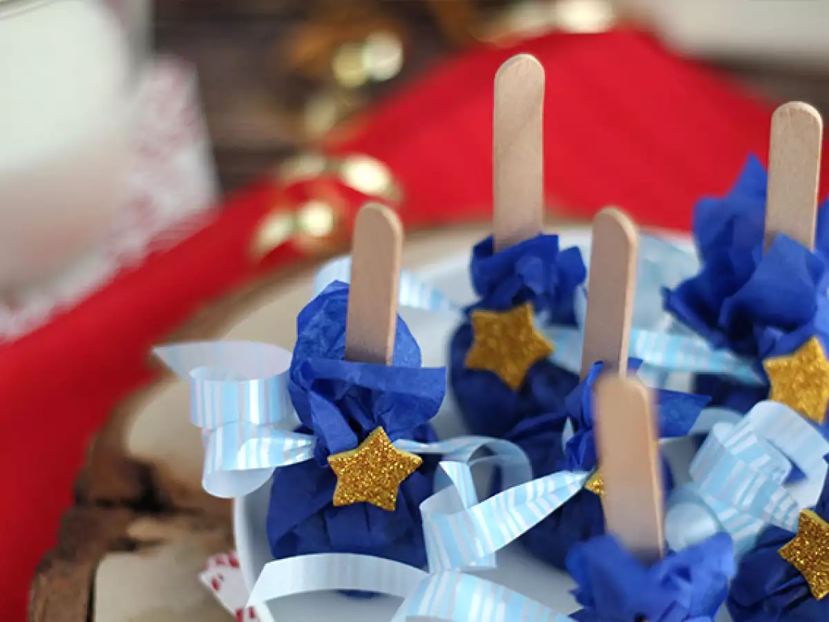 Sıcak çikolata lolipopları: beyaz çikolata + speculoos - fotoğraf 5