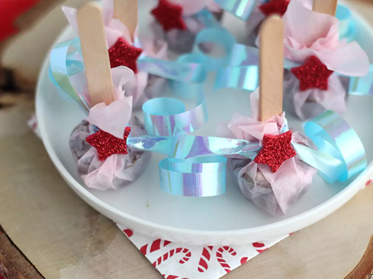 Sıcak çikolata lolipopları: bitter çikolata + kavrulmuş fındık - fotoğraf 4