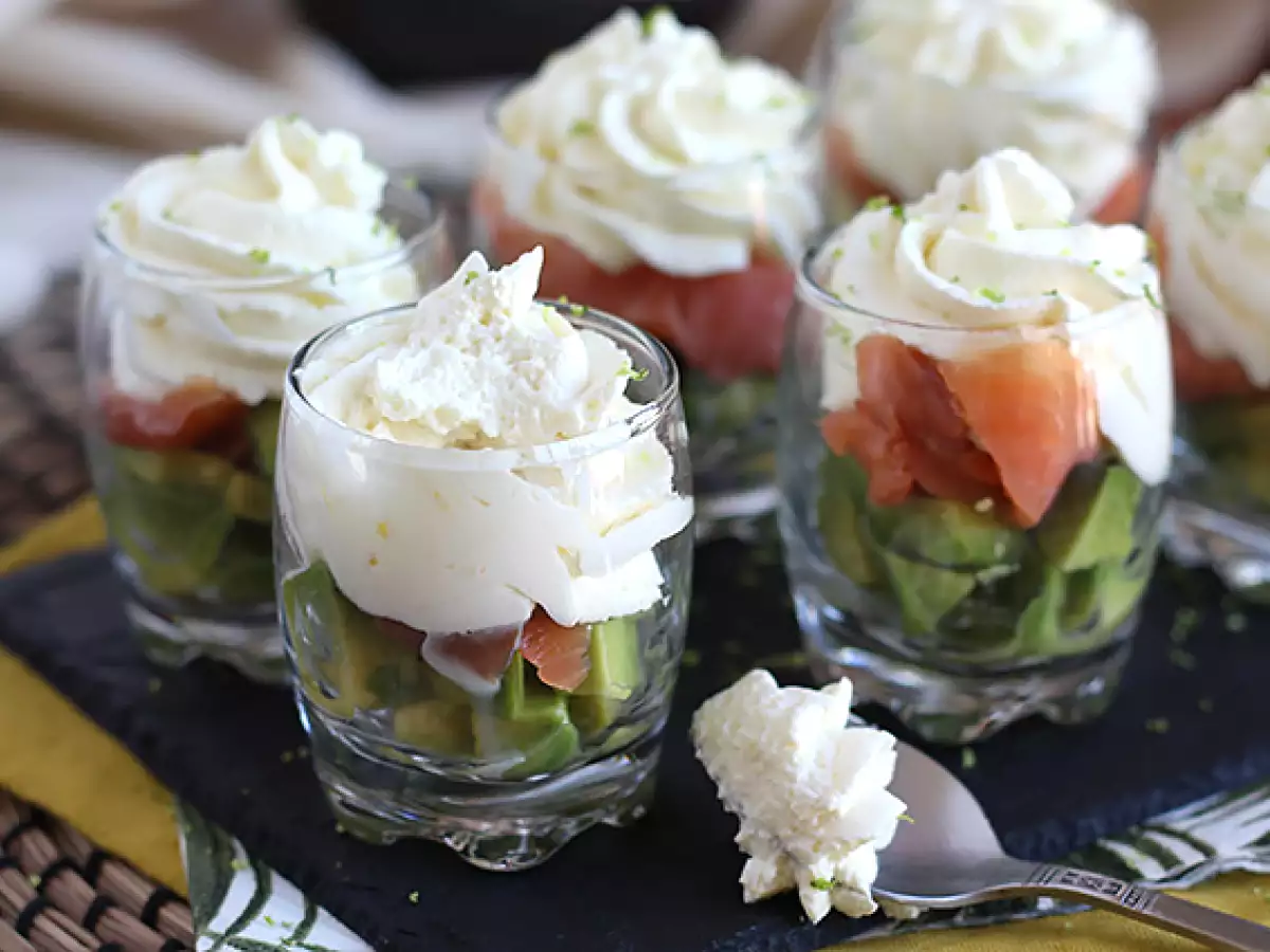 Somon füme ve avokado verrines - fotoğraf 5