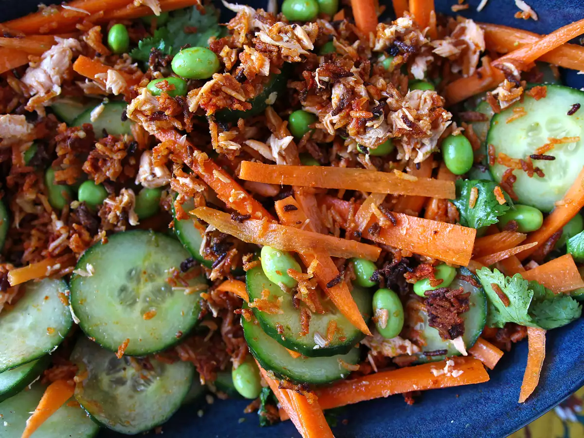Somonlu çıtır pirinç salatası: baharatlı ve nefis! - fotoğraf 4
