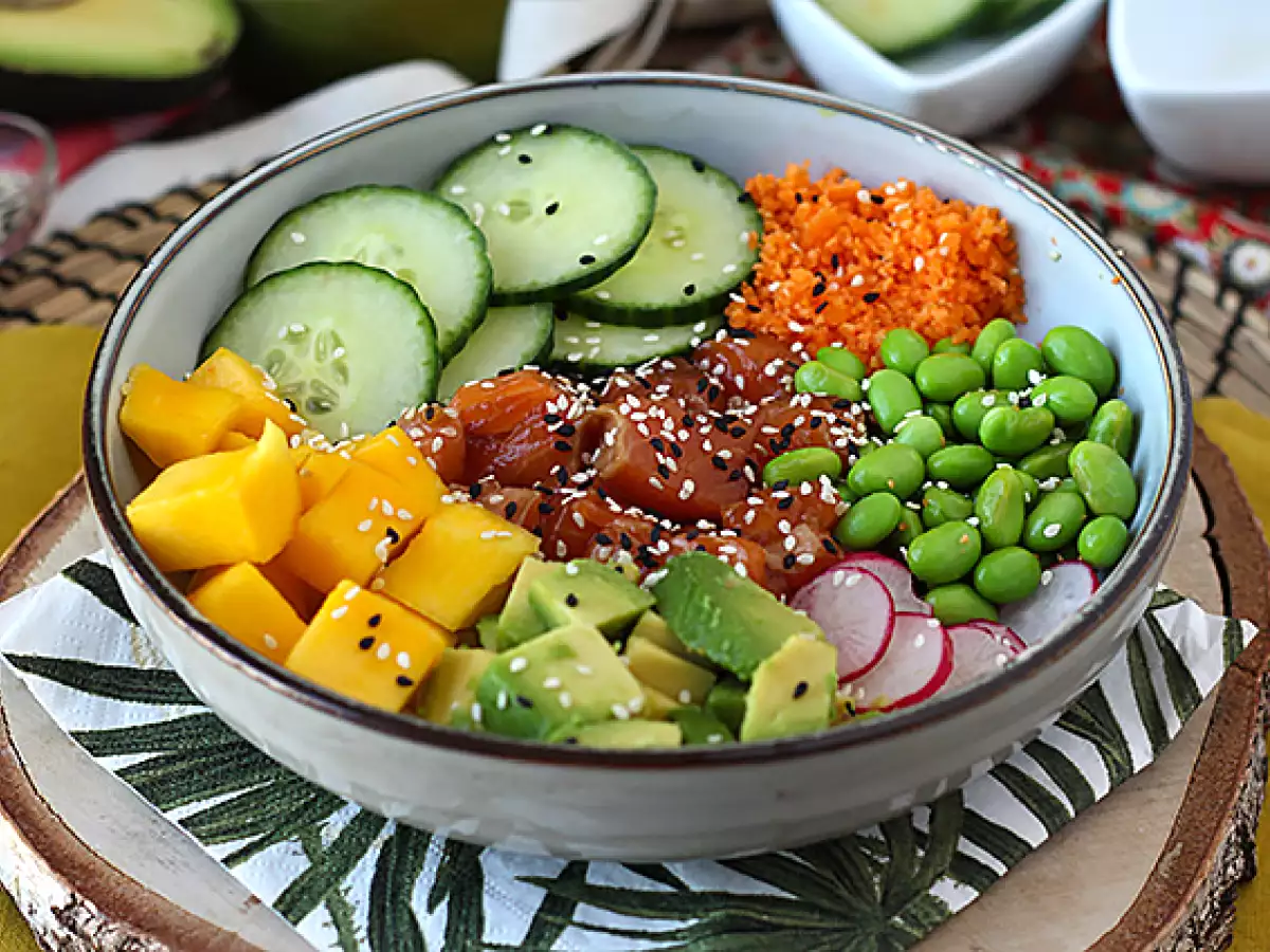 Somonlu poke bowl - fotoğraf 5