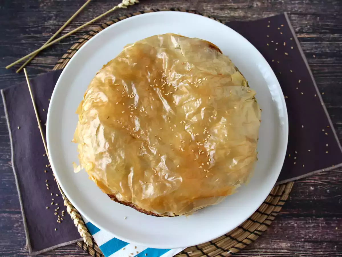 Spanakopita, ıspanaklı ve beyaz peynirli süper kolay Yunan böreği - fotoğraf 4