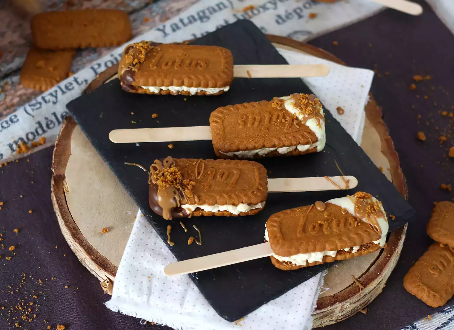 Speculoos'lu buzlu sandviçler
