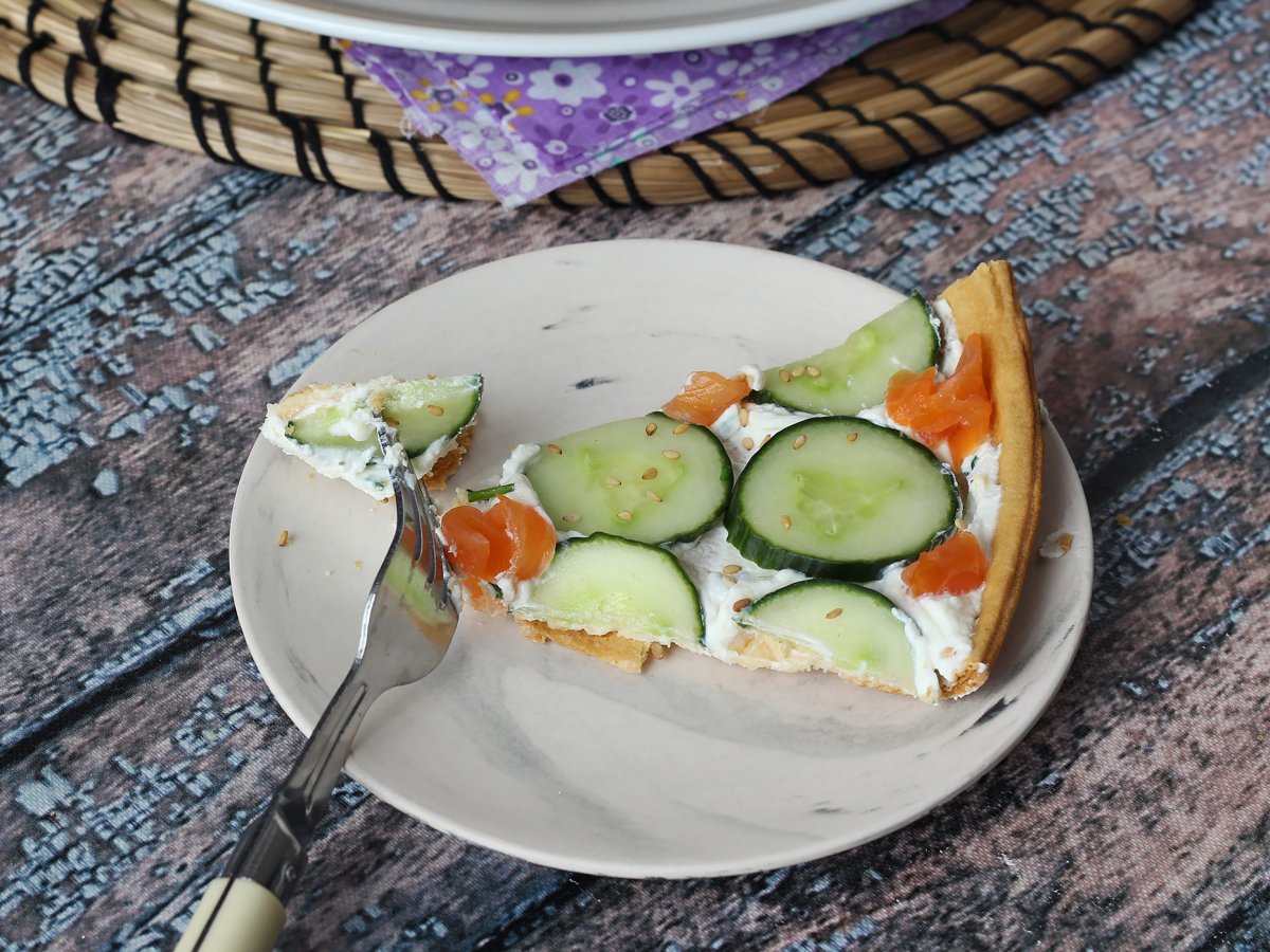 Süper ferahlatıcı yaz tartı: ricotta, salatalık ve somon füme - fotoğraf 2