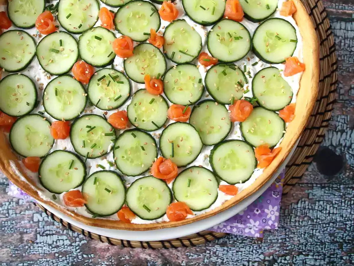 Süper ferahlatıcı yaz tartı: ricotta, salatalık ve somon füme - fotoğraf 3