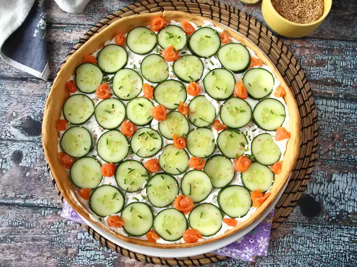 Süper ferahlatıcı yaz tartı: ricotta, salatalık ve somon füme - fotoğraf 4