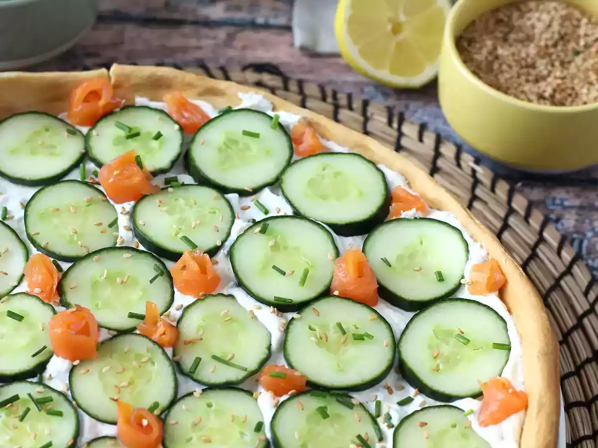Süper ferahlatıcı yaz tartı: ricotta, salatalık ve somon füme - fotoğraf 5