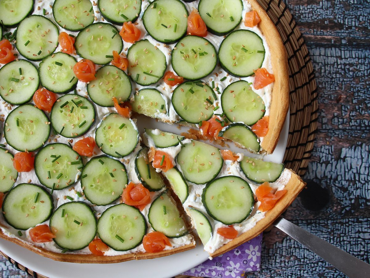 Süper ferahlatıcı yaz tartı: ricotta, salatalık ve somon füme - fotoğraf 6