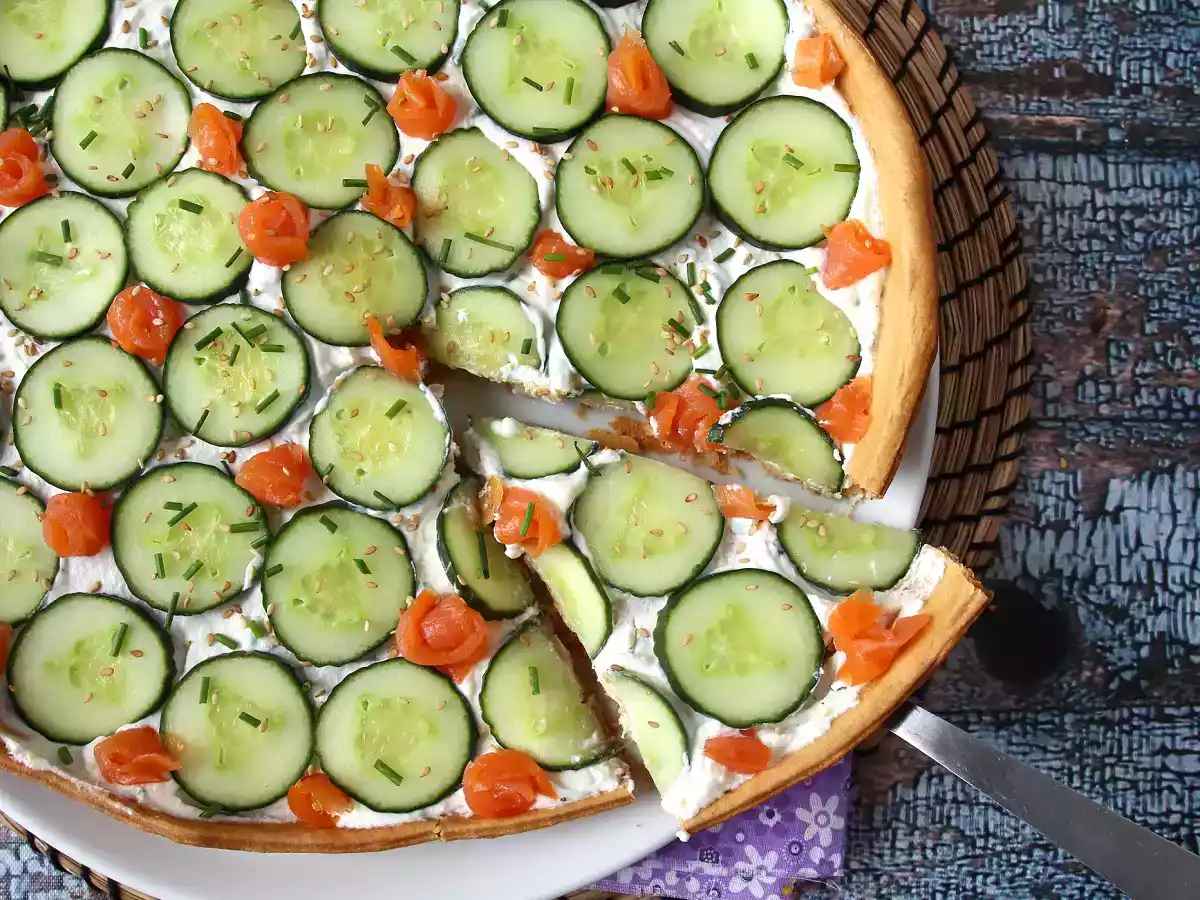 Süper ferahlatıcı yaz tartı: ricotta, salatalık ve somon füme - fotoğraf 6