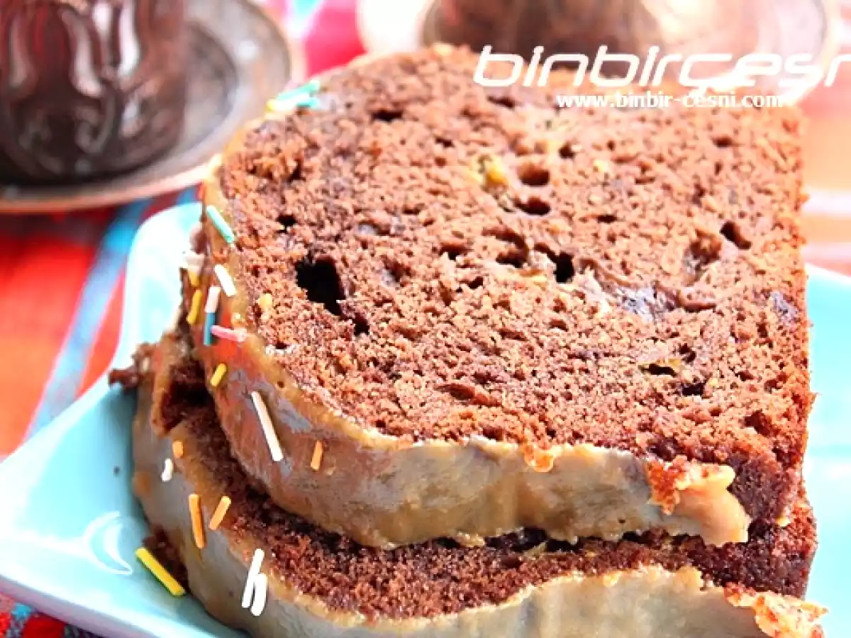 Süt Reçelli-Dulce de Leche'li Çikolatalı Muzlu Kek - fotoğraf 2